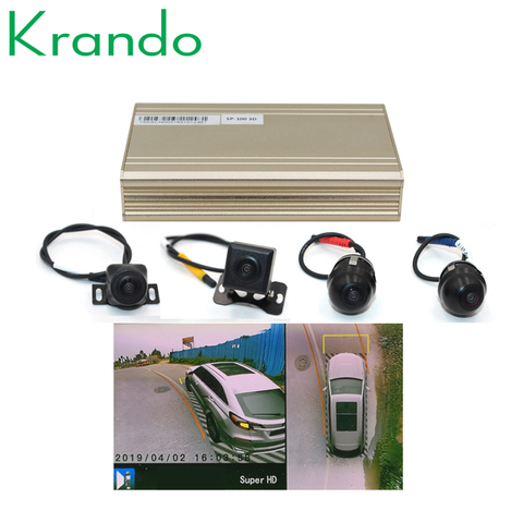 Krando 1080P 3D 360 Car Camera Degree Bird View System Panoramic View All Round Camera with DVR Driving Surround Recoder ► Photo 1/6