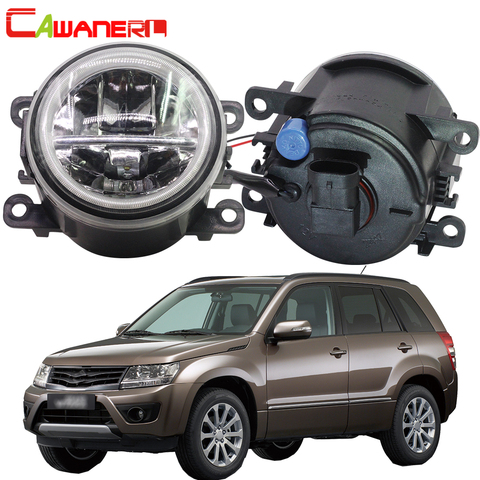 Cawanerl For Suzuki Grand Vitara 2 / II JT 2005-2015 Car 4000LM LED Bulb H11 Fog Light + Angel Eye DRL Daytime Running Light 12V ► Photo 1/6