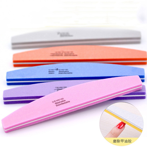 10pcs Nail File Sponge Sandpaper Buffs For Nails 100/180 Sanding Foam Emery Board Nail Files Buffer Random Color ► Photo 1/6