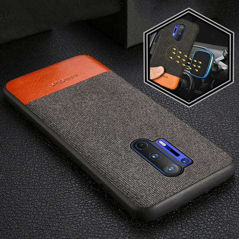 Men business Magnetic case for oneplus 8 8pro 7 Pro 7T nord fabric shockproof Car Holde cover original one plus 8T 6 6t 7t 5 5t ► Photo 1/6