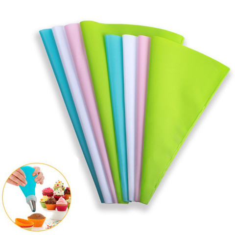 4 sizes Confectionery Bag Silicone Icing Piping Cream Pastry Bag Nozzle DIY Cake Decorating Baking Tools Kitchen Accessories ► Photo 1/6