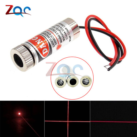 SYD1230 650nm 5mW Red Cross/Line/Dot Laser Module Head Glass Lens Focusable Industrial Class Grade 3-5V ► Photo 1/1