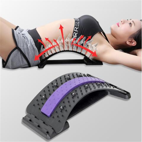 Back Massager Stretcher Equipment Massageador Magic Support Stretch Fitness Relaxation Spine Pain Lumbar Relief Back Stretcher ► Photo 1/6