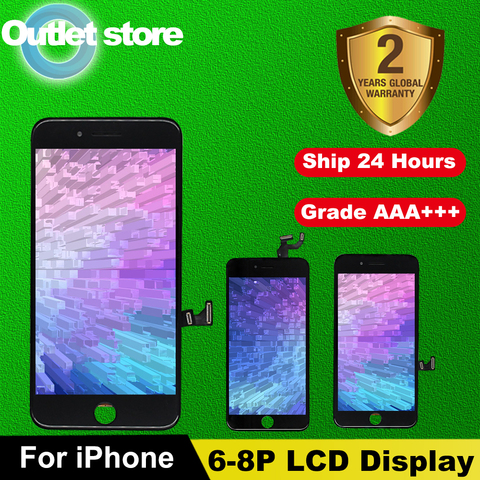 Grade AAA+++ Screen For iPhone 6 6S 7 8 Plus LCD With Perfect 3D Touch Screen Digitizer Assembly For iPhone 5 5S SE Display ► Photo 1/6