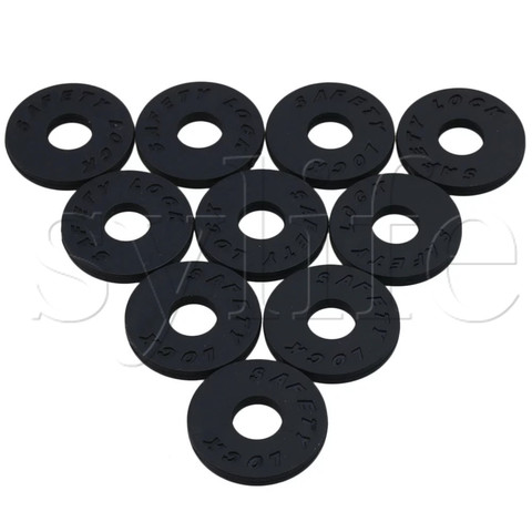 10 pcs Silica Gel Guitar Protector Strap Lock Block 25x3mm 9mm ID Black ► Photo 1/3