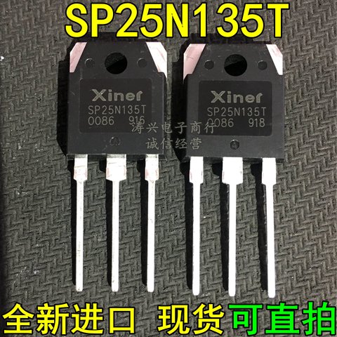 5pcs-10pcs/lots 2022+ SP25N135T 25N135 TO-247 IGBT 1350V 25A TO-3P ► Photo 1/1