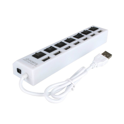 7 PORT USB 2.0 HUB High Speed Power Cable Data Transmission USB Expansion Splitter Hub Travel Charger  480Mbps-12Mbps-1.5Mbps ► Photo 1/1