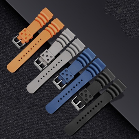 Silicone Rubber Watch Strap Band 20mm 22mm for Seiko Casio Watch Waterproof Sport Strap for Men Women Generic Watchband ► Photo 1/6