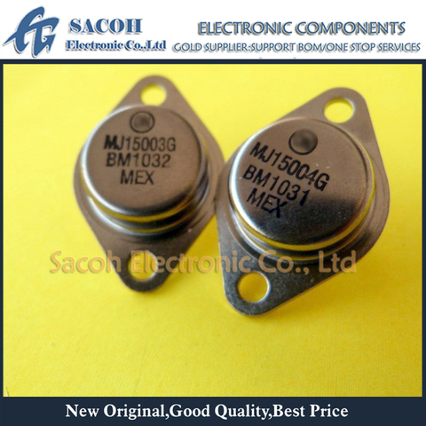 Free Shipping 5Pairs MJ15003G MJ15003 + MJ15004G  MJ15004 TO-3 20A 140V Silicon Power Transistor ► Photo 1/6