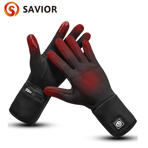 SAVIOR Liner Heated Gloves Winter Warm Skiing Gloves Outdoor Sports Motorcycling Riding Skiing Fishing Hunting ► Photo 1/6