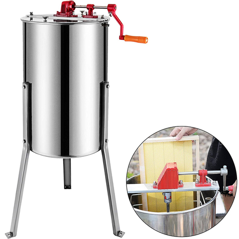 VEVOR 3 Frame Manual Honey Extractor Stainless Steel Honeycomb Spinner Crank Bee Honey Centrifuge Beekeeping Equipment Supplies ► Photo 1/6