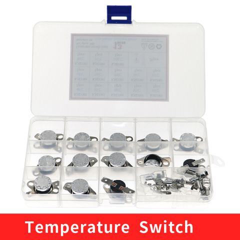 13pcs NC KSD301 Thermostat 40°C-100°C Temperature Thermal Control Switch Normally Close Assortment Kit ► Photo 1/4