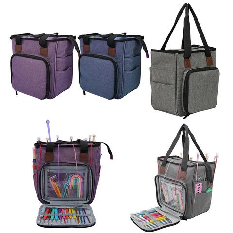 Portable Knitting Bag Wool Crochet Hooks Thread Yarn Storage Bag Sewing Needles Organizer Sewing Accessories ► Photo 1/6