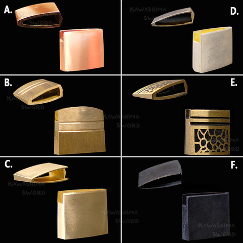 Habaki-Japanese Katana Habaki Brass Material For Samurai Sword Katana / Wakizashi/ Tanto-3.2cm/2.7cm ► Photo 1/6