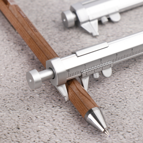 1 PC Multi-function 0.5mm Ballpoint Pen Vernier Caliber Roller Pen Measuring Tool Scale Ruler Pen Writing Instrument Stationery ► Photo 1/6