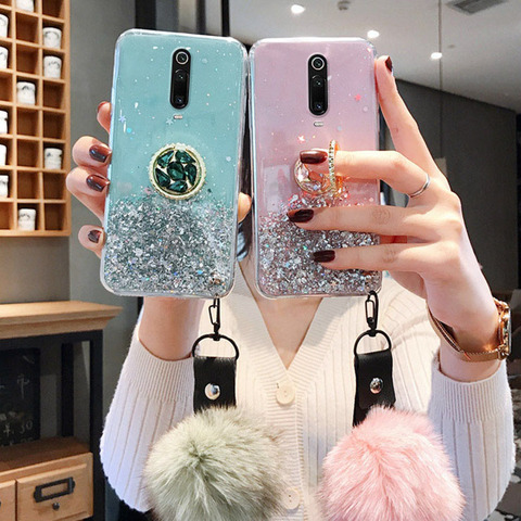 Bling Glitter Case For Xiaomi Redmi Note 9 Pro Cases Silicon Cover Xiomi Redmi Note 9s 8 8T Mi 10 9T A3 7A K30 K20 Lite SE Etui ► Photo 1/6