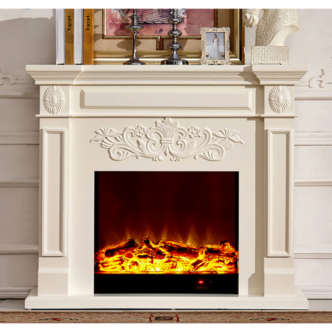 Review On Wood Fireplace Mantel W130cm, Insert Electric Fireplace With Mantel