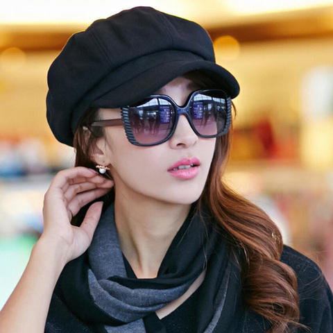 Fashion women octagonal hats cap female octagonal hats for women