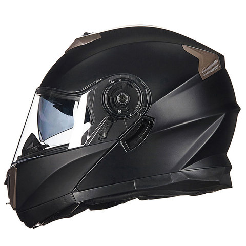 GXT 160 Winter Anti-fog Double lens Flip Up Motorcycle helmet for men and men Full Face Motocross Motorbike helmet Moto casco ► Photo 1/6