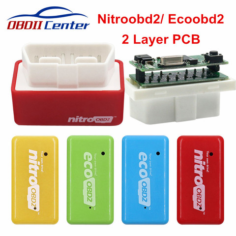 2022 Nitro Obd2 Save Fuel Benzine Diesel Chip Tuning Box Nitroobd2 Eco Obd Gasoline 2PCB Plug Drive Flash Ecu More Power Torque ► Photo 1/6