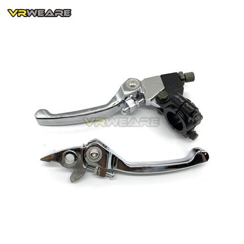 Folding Brake Clutch Lever Set  For Motorcycle Pit Dirt Bike ATV Quad 50cc 110cc 125cc 140cc 160cc 200cc Black  Chrome Rear ► Photo 1/5