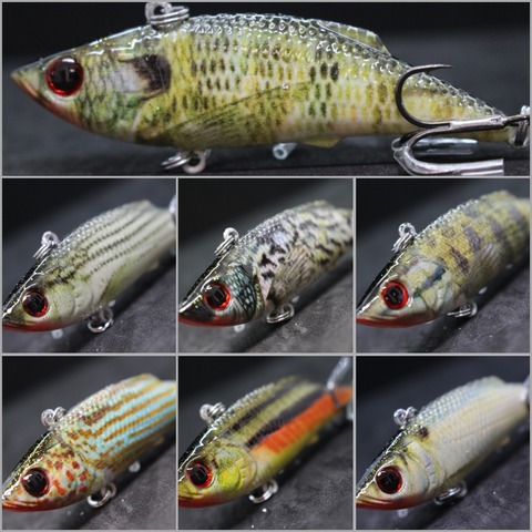 wLure 7cm 9g Tight Wiggle Sinking Lipless Crankbait Real Skin Technology Cutting Blade Hooks Long Casting Fishing Lure HL536 ► Photo 1/5