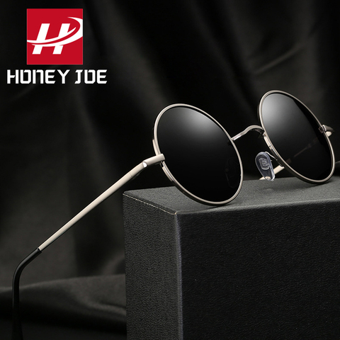 Polarized Vintage Retro Round Sunglasses Men Women Metal Frame Driving Sun Glasses Brand Designer Mirror Black Eyewear UV400 ► Photo 1/6