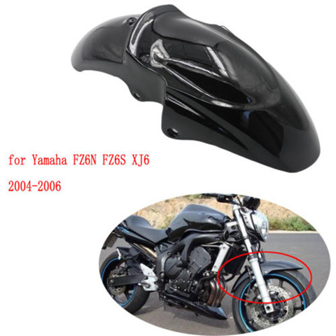 2004 - 2006 For Yamaha FZ6N FZ6S Fazer XJ6 FZ6 N/S 05 2005 Motorcycle Front wheel Fender Mudguard Mudflap Splash Mud Guard Cover ► Photo 1/6