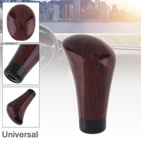 Universal PVC Peach Wood Pattern Car Refit Manual Gear Shift Knob with Four Plastic Adapter / Special Wrench / Mounting Screws ► Photo 1/6