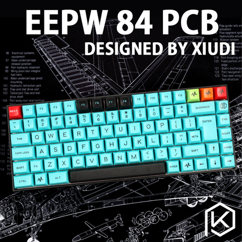 xd84 pro 75% eepw84 Custom Mechanical Keyboard  Supports TKG-TOOLS Underglow RGB PCB  programmed kle Kimera core Lots of layouts ► Photo 1/6