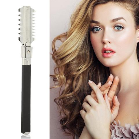 Professional Hair Cutting Comb Double-edge Blades Manual Hair Cutting Combs Hair Razor Thinning Barber Comb Hairs Styling Tools ► Photo 1/6