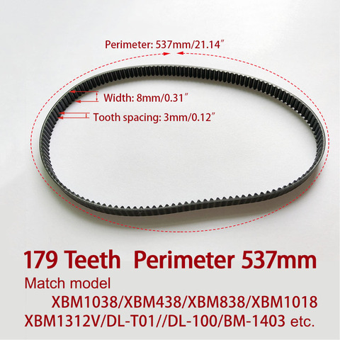 179 Teeth Breadmaker Conveyor Belts bread machine belts Bread Maker Parts 179Teeth Perimeter 537mm Kitchen Appliance accessories ► Photo 1/6