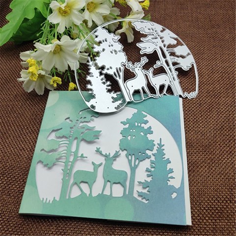 Christmas Tree Animal Deer Frames Metal Cutting Dies Stencils Die Cut for DIY Scrapbooking Album Paper Card ► Photo 1/5