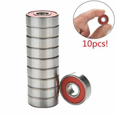 10 pcs Red ABEC 9 Stainless Steel Bearings High Performance Roller Skate Scooter Skateboard Wheel Bearings  ► Photo 1/6