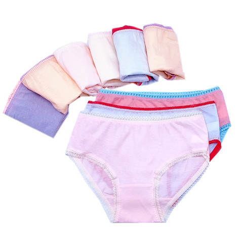 12pcs /Lot Baby Girls Briefs  Cartoon  Underwears Children Panties  Short Underpants For 1-12 Years ► Photo 1/6