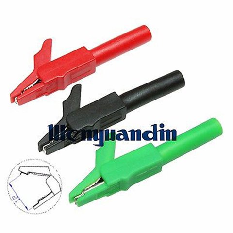 10PCS Red-Black-Yellow-Green-Blue Insulated Crocodile Alligator Clip Test Connect 4mm For Banana Plug Multimeter CL4258 ► Photo 1/4