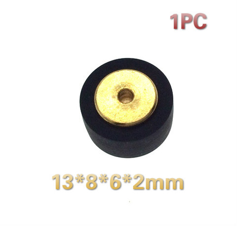 1pc copper 13*8*6*2mm retractor wheel belt pulley rubber audio pressure recorder cassette deck pinch roller tape Stereo player ► Photo 1/5