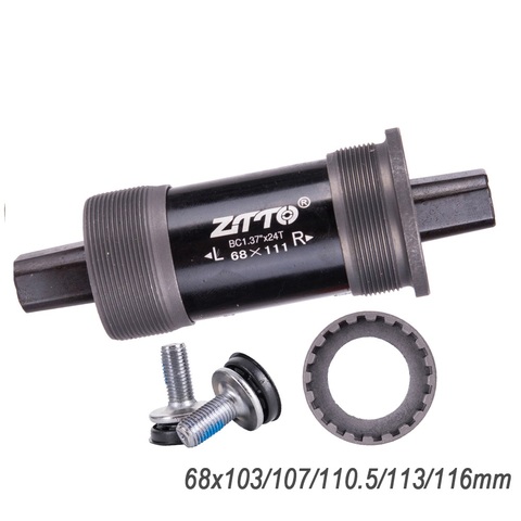 MTB Bicycle Square Tapered Threaded BSA Bottom Bracket 68x103mm 107mm 110.5mm 113mm116mm for Square Tapered Spindle Crankset ► Photo 1/6