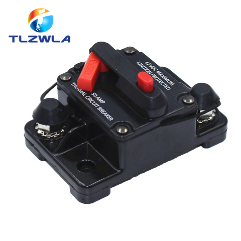 1pcs 30A 40A 50A 60A 70A 80A 100A 120A 150A 200A 250A 300A AMP Circuit Breaker Fuse Reset 12-48V DC Car Boat Auto Waterproof ► Photo 1/4