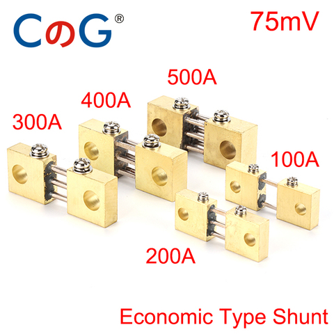 FL-19B Shunt 100A 200A 300A 400A 500A 600A 1500A 75mV Welding Machine Brass Resistor DC Shunts For Current Analogue Panel Meter ► Photo 1/5