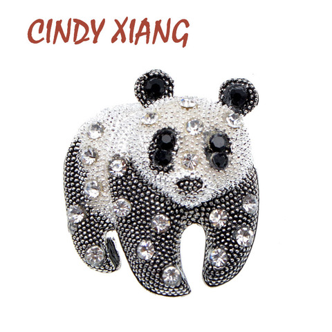 CINDY XIANG Black And White Color Panda Brooch Unisex Fashion Animal Design Brooch Rhinestone Jewelry High Quality New 2022 ► Photo 1/6