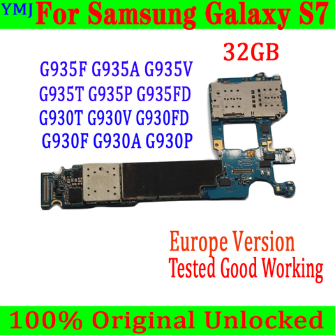 100% Original Unlock For Samsung Galaxy S7 edge G935F G930F G930FD G935FD G930V motherboard full chips Tested Good Working ► Photo 1/1