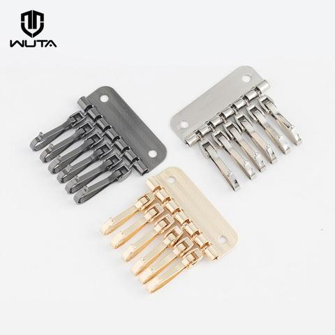 WUTA 2pcs / 5pcs High Quality Compact Key holder Wallet Key Row Key Chain 6 Hooks Handmade Leathercraft Hardware DIY Accessories ► Photo 1/6