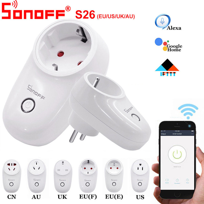 1/3/5PCS Itead SONOFF S26 WiFi Smart Plug EU Power Socket