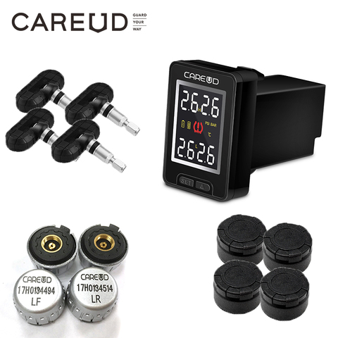 For Honda/Toyota/Nissan/Mazda CAREUD Car electronics Wireless TPMS Tire Pressure Monitoring System Internal/External LCD Display ► Photo 1/6