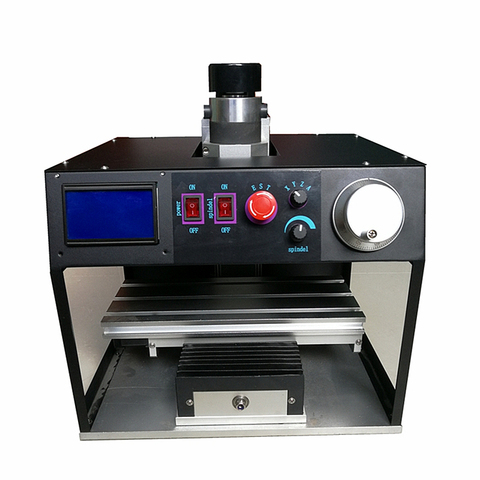 Mini metal cnc milling machine cnc router 1010A upright 3axis column type ► Photo 1/6