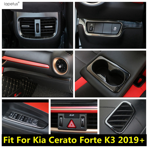 Lapetus For Kia Cerato Forte K3 2022 Central Control Strip / Armrest Window Lift Button / Water Cup Holder Panel Cover Trim ► Photo 1/6