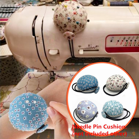 Lovely Wrist Strap Sewing Pin Cushion Floral Color Safety Pincushion  Needle Pillow Needle Holder DIY Craft Tool for Needlework ► Photo 1/6