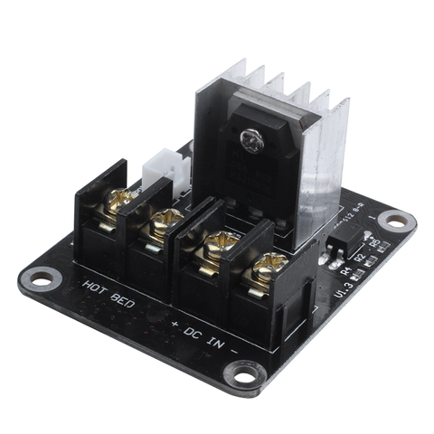 3D Printer hotbed MOSFET expansion module inc 2pin lead Anet A8 A6 A2 Compatible Black ► Photo 1/6