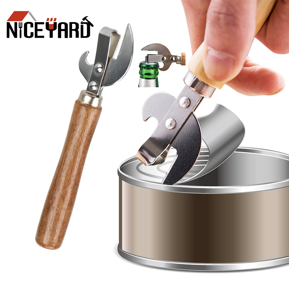 New Zinc Alloy Can Opener For canned Food With Ergonomically Shaped  Thumb-Screw Heavy Duty Jar Bottle Opener Kitchen Accessories